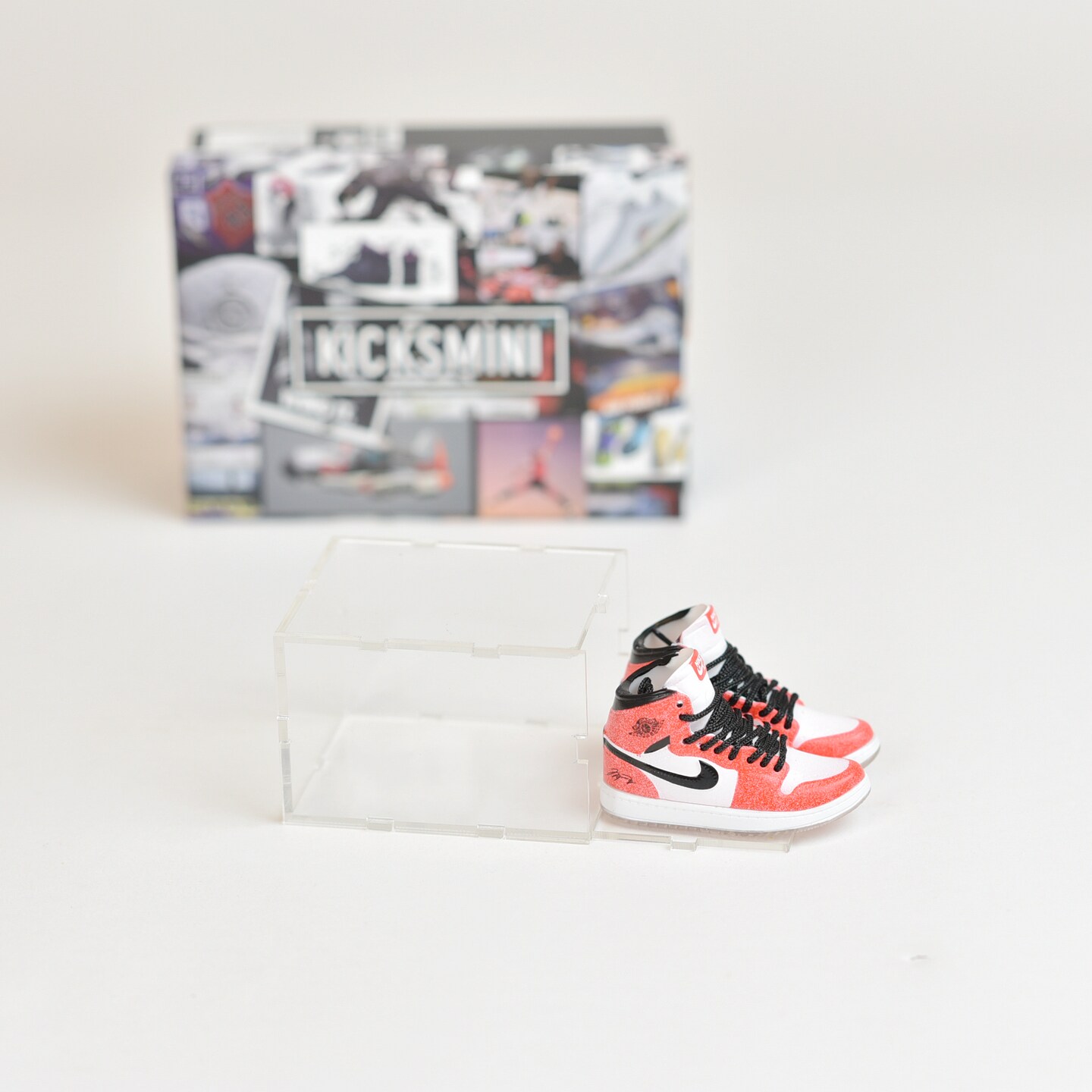 viny_13 　Jordan Acrylics Shoes Box Handcrafted Painted 3D Mini Sneakers with Display Case | AJ1