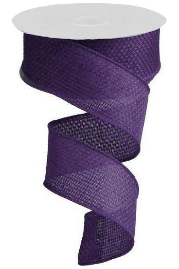 1.5&#x22; Royal Burlap Ribbon: Purple (10 Yards)