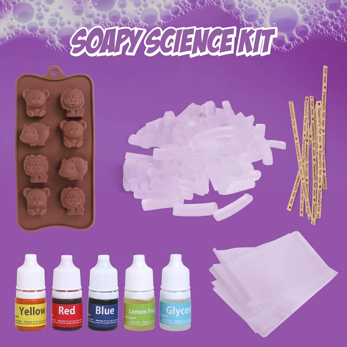 Soap Making Kit for Kids, Crafts Activity Science Kits, STEM DIY Educational Animal Toys for Boys &#x26; Girls Ages 6+