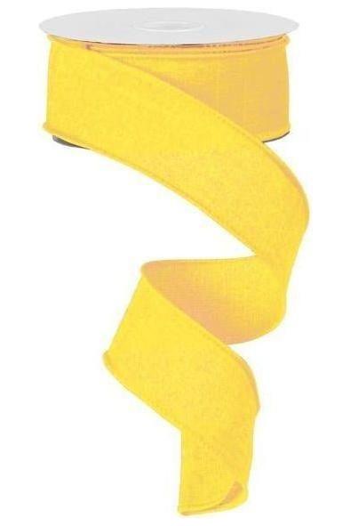 1.5&#x22; Royal Canvas Ribbon: Yellow (10 Yards)