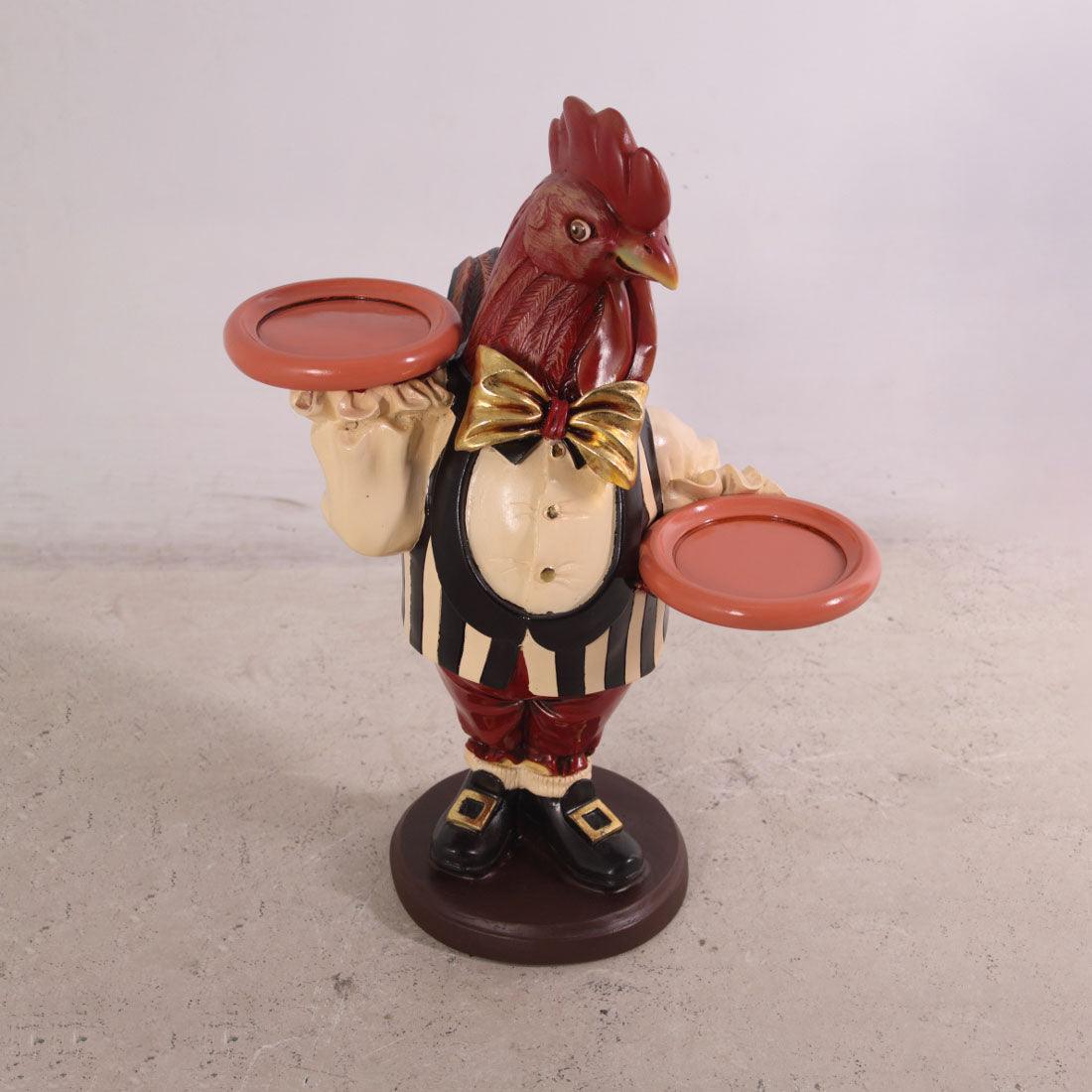 Small Rooster Butler Statue