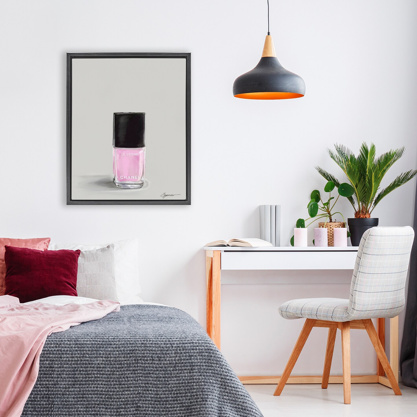 Stupell Industries Pink Luxury Nail Polish Floating Frame, design by Mary Sparrow