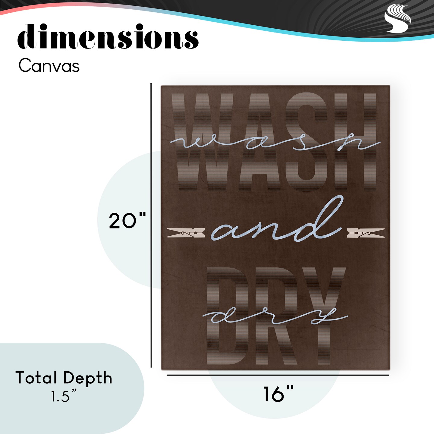 Stupell Industries Wash And Dry Brown Canvas, design by Marcus Prime