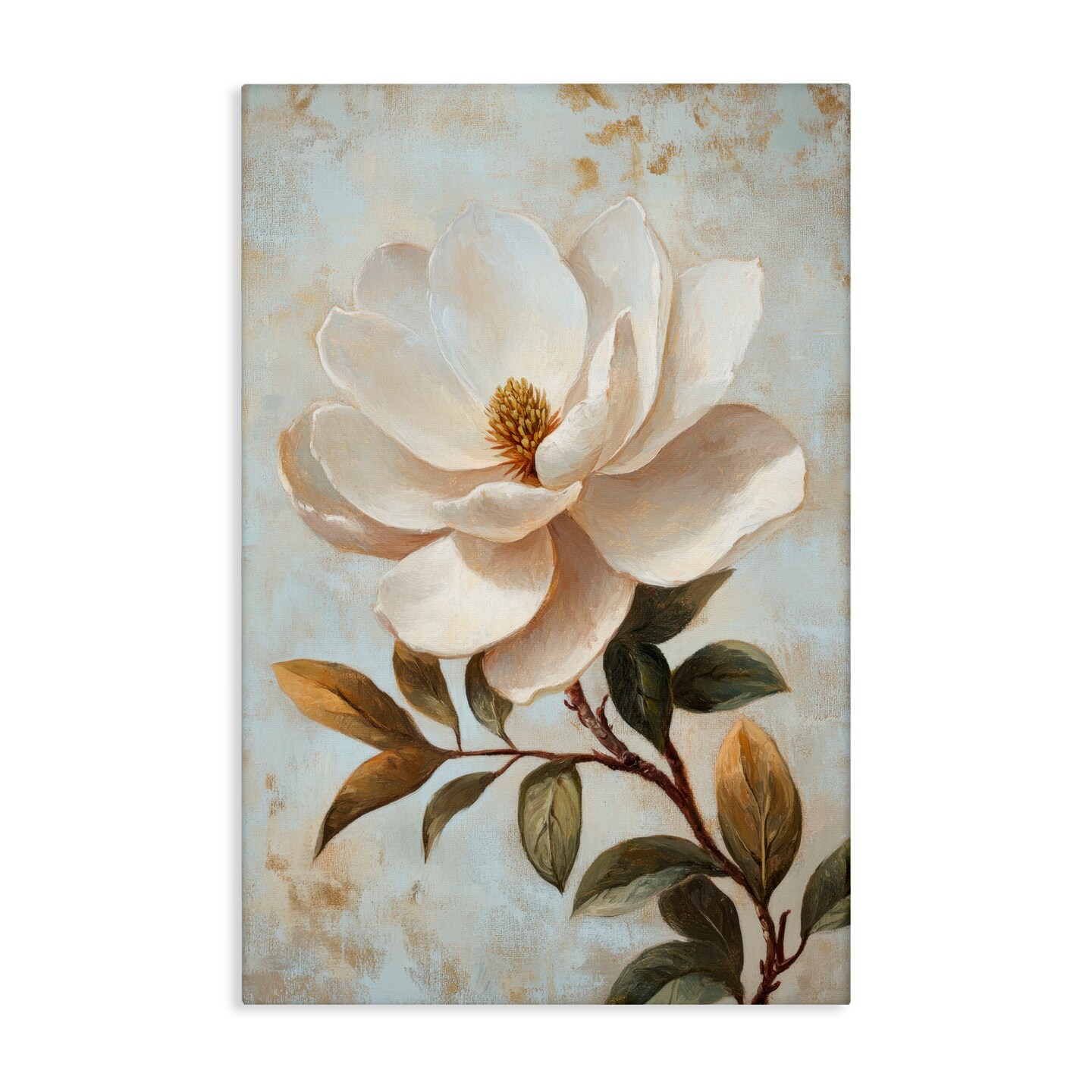 Stupell Industries Open White Magnolia Flower Canvas, design by Petal Prints Design