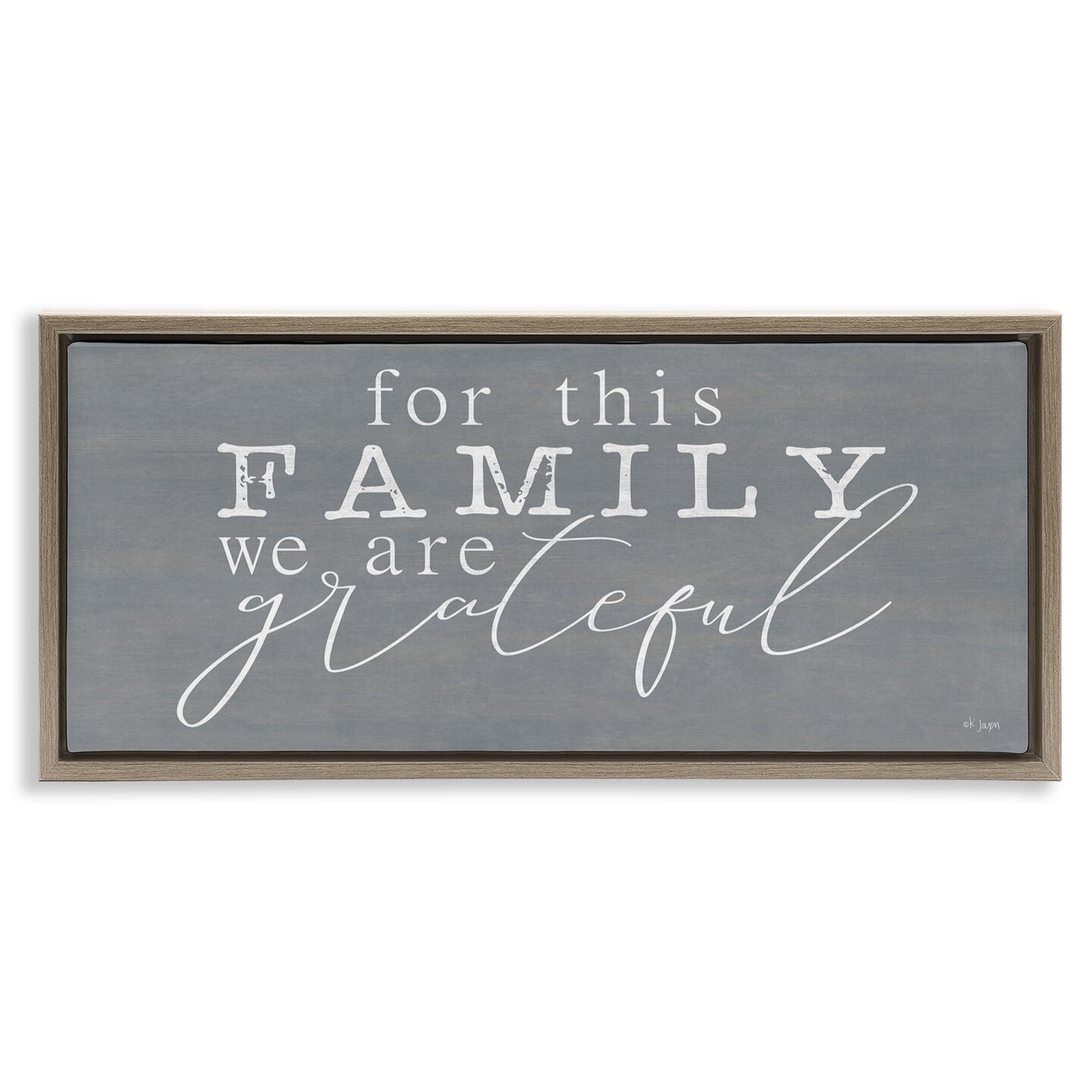 Stupell Industries Family We Are Grateful Floating Frame, design by ...