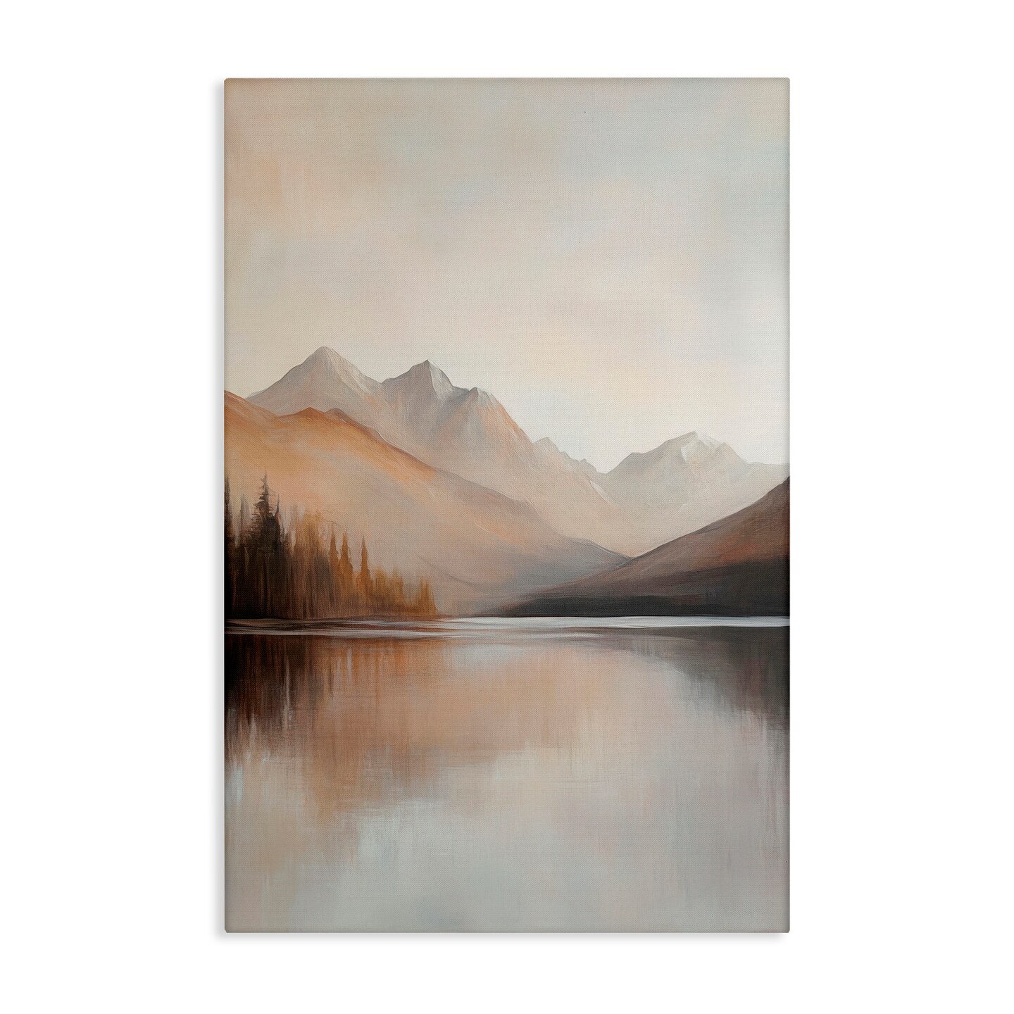 Stupell Industries Muted Lake Neutral Landscape Canvas, design by Petal Prints Design