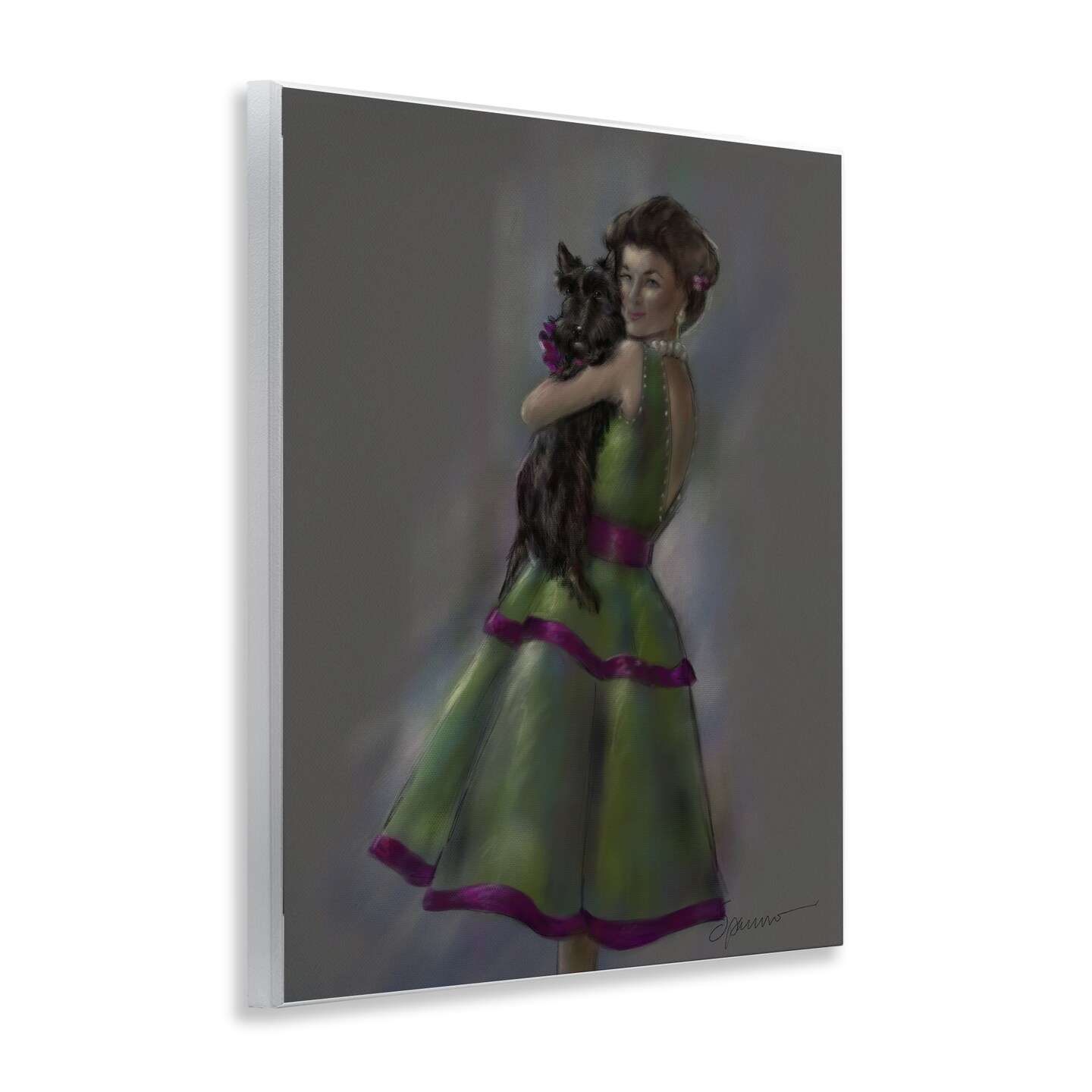 Stupell Industries Scottie Love Woman & Dog Wall Plaque, design by Mary Sparrow