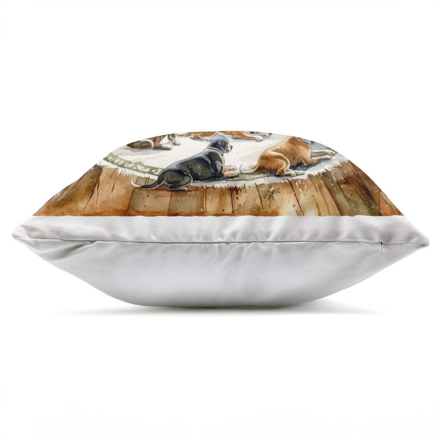 Stupell Industries Dogs Around Christmas Hearth Outdoor Printed Pillow, design by LSR Design Studio, 18 x 7 x 18