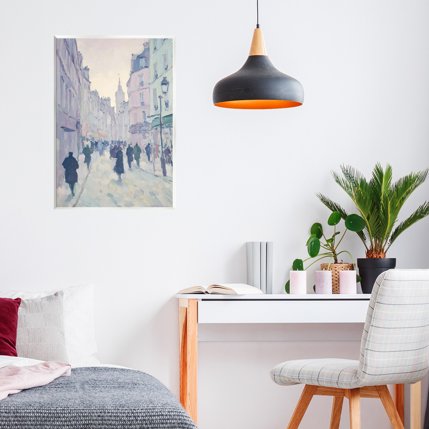 Stupell Industries Blue Paris Street Scene Wall Plaque, design by Petal Prints Design