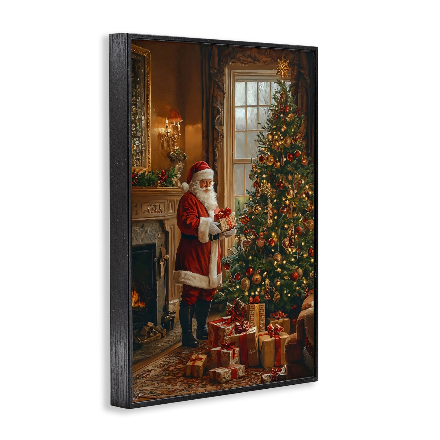 Stupell Industries All Decorated Santa's Tree Framed Giclee, design by Franklyn Gregory