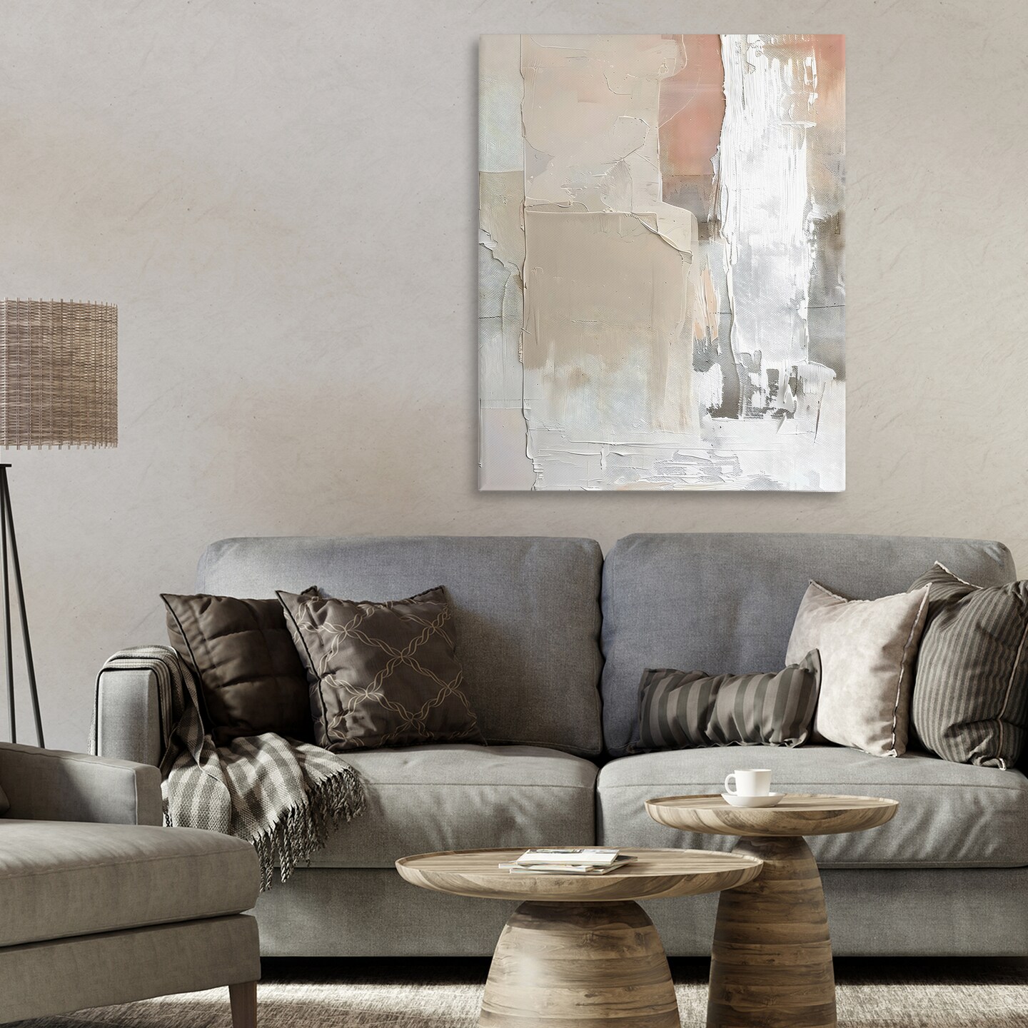 Stupell Industries Subtle Blush Abstract Canvas, design by Riley B