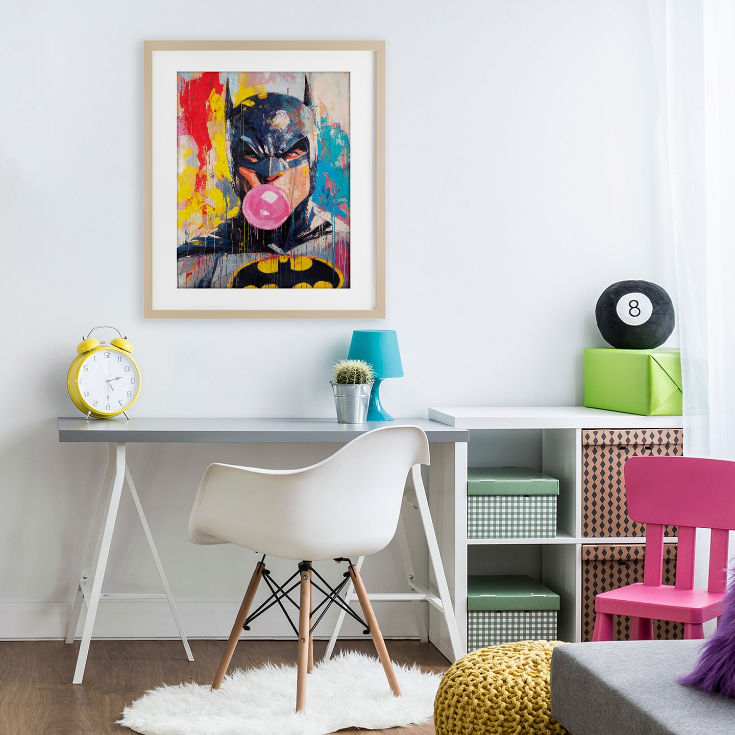 Stupell Industries Iconic Street Hero with Bubblegum Framed Print Under Glass, design by Svetlana Aleynikova