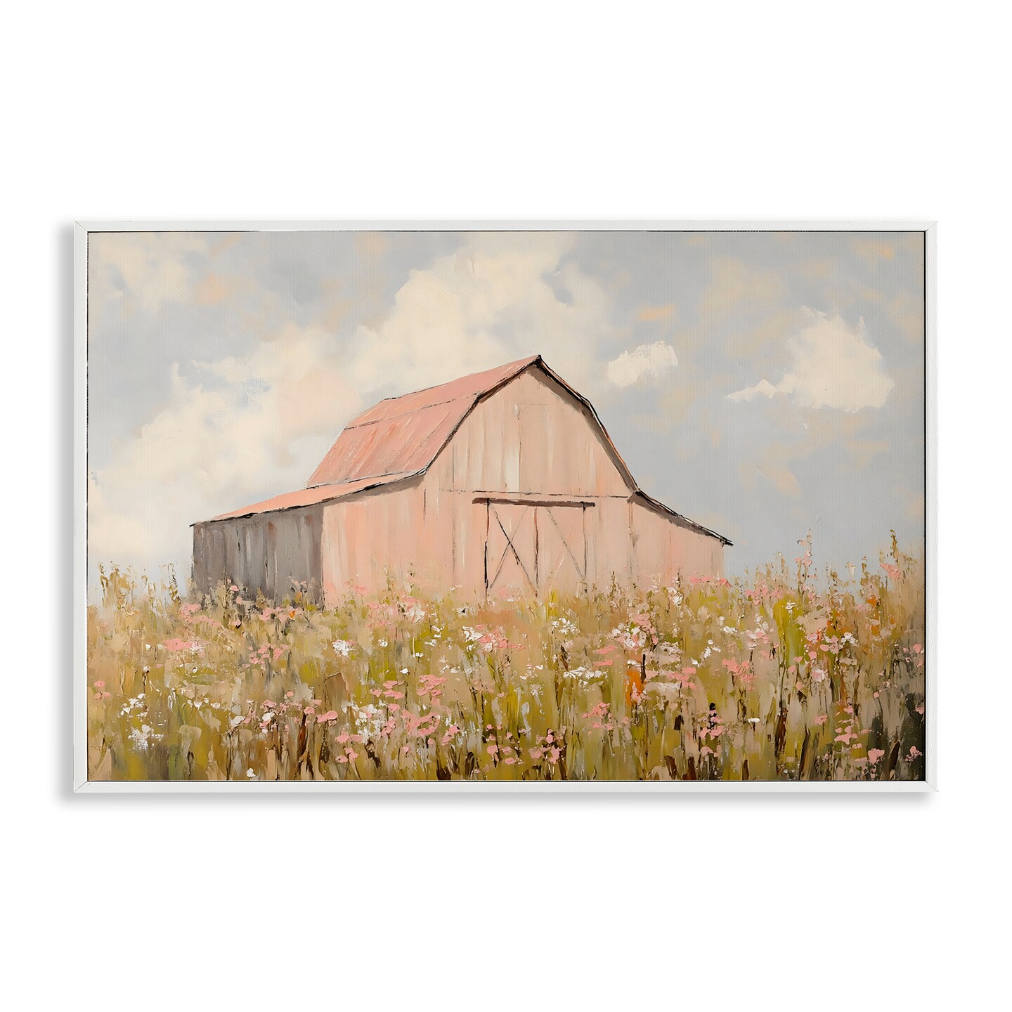 Stupell Industries Blush Pink Barn Framed Giclee, design by Franklyn Gregory