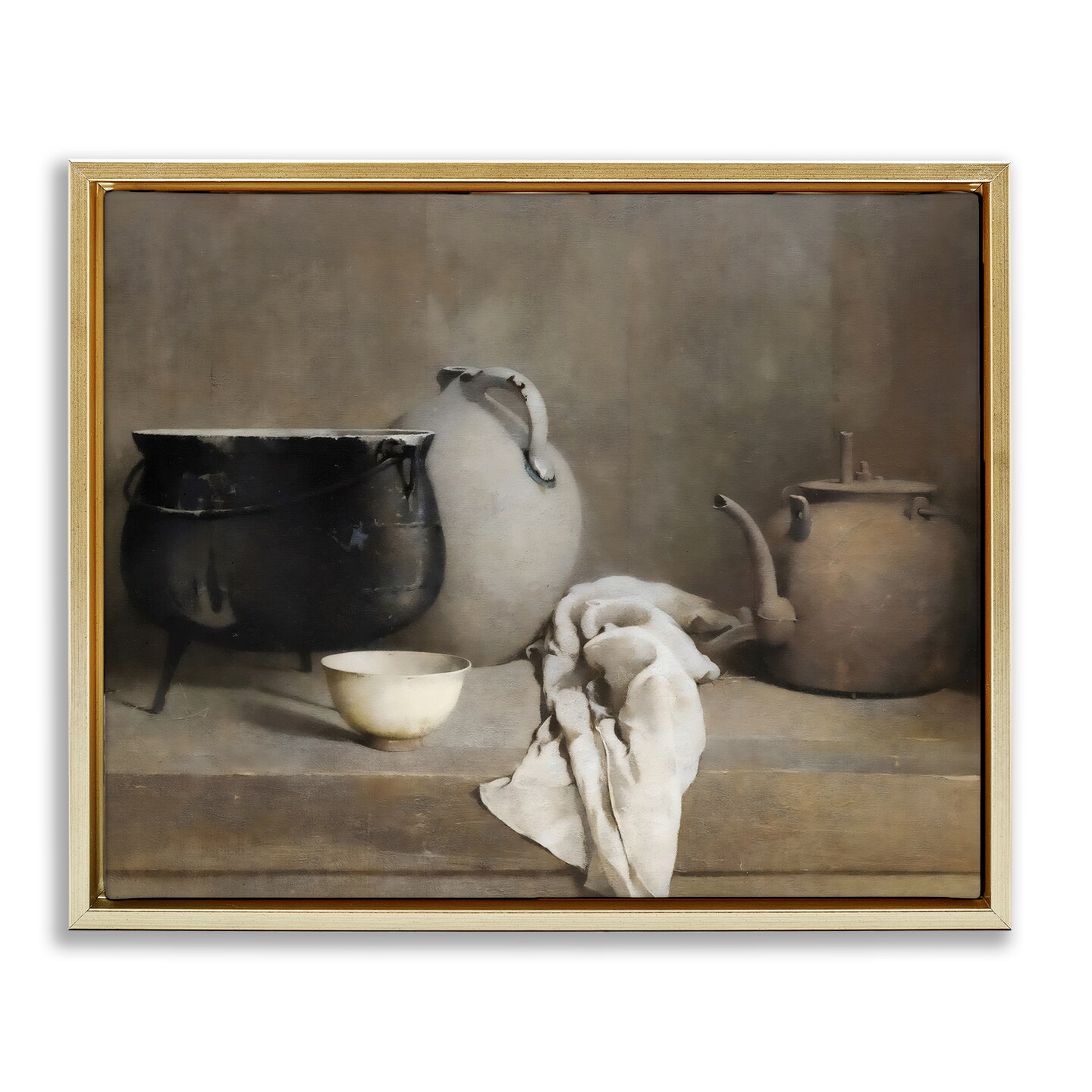 Stupell Industries Vintage Farmhouse Vase Still Life Floating Frame, design by Riley B