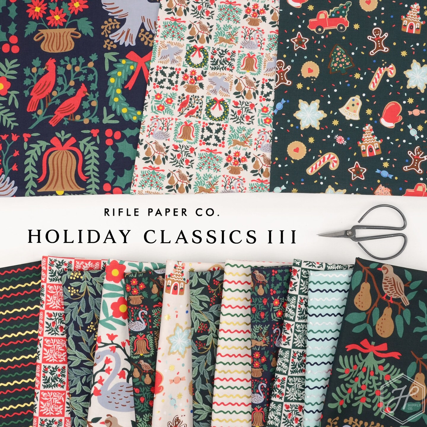 Holiday Classics III Fat Quarter Bundle by Rifle Paper Co for Cotton+Steel (RP616P-FQB)