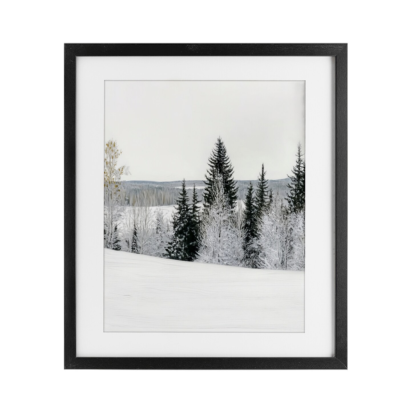 Stupell Industries Snowy Overlook Winter Landscape Framed Print Under Glass, design by Arlington Prints