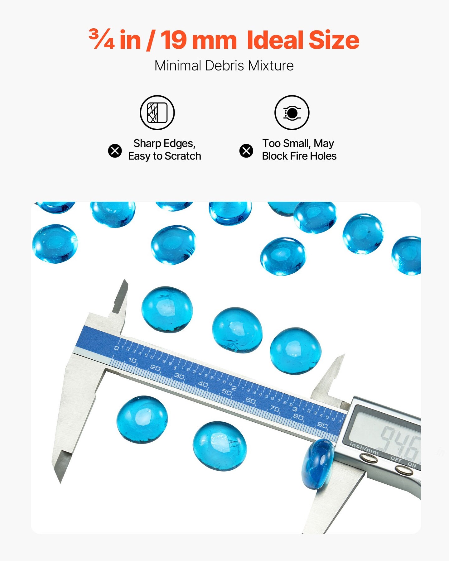 Fire Glass High Temperature Resistant Fireplace Rocks Reflective Firepit Glass Stone