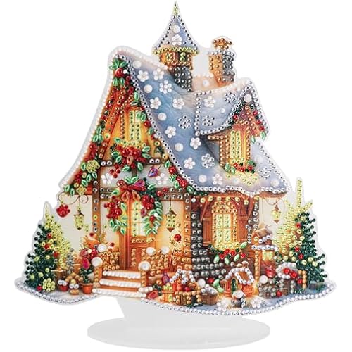 DIY Tabletop Diamond Art Painting Kit for Christmas House Great Looking Rhinestone Table Decorations DIY Diamond Desk Placement Ornament