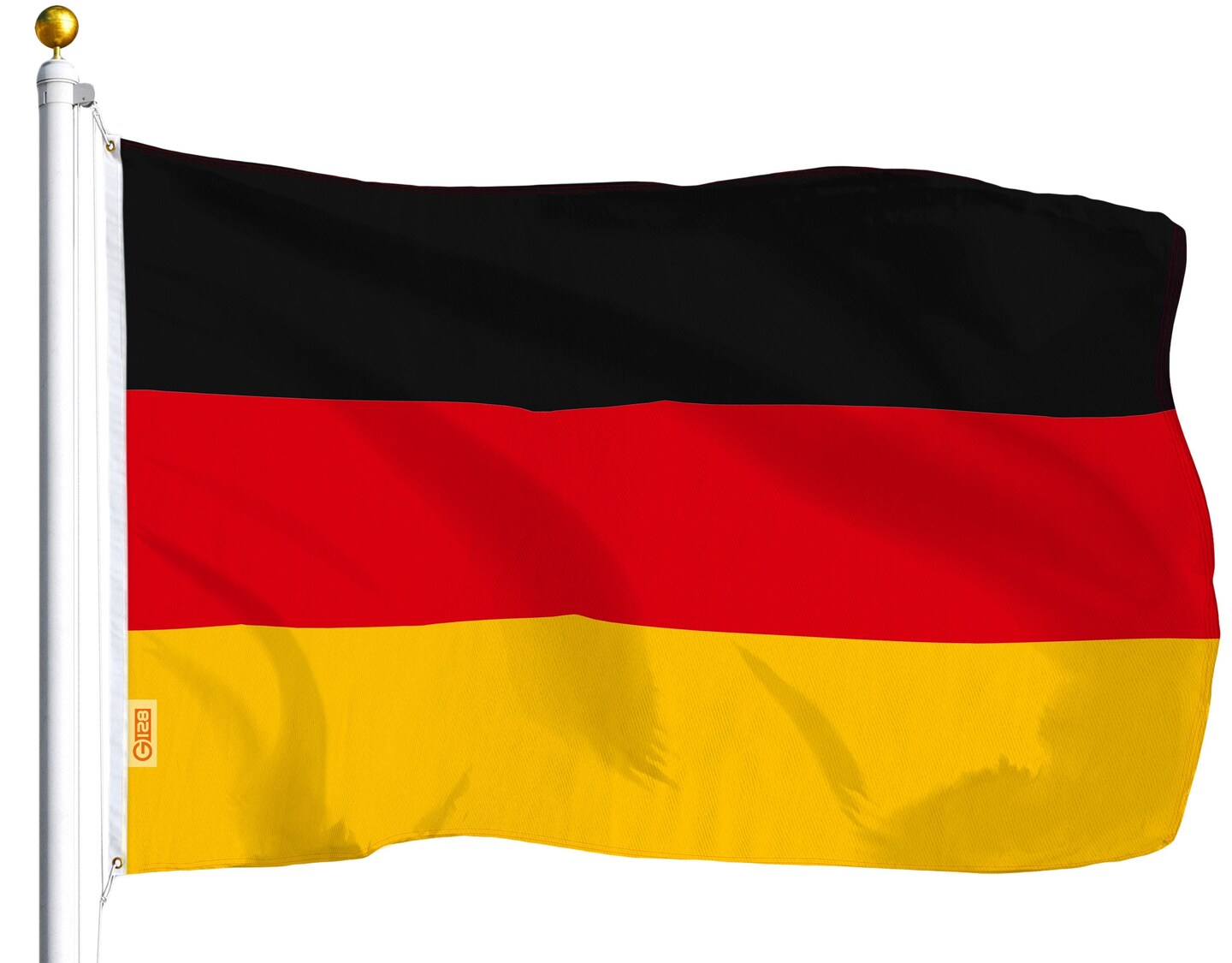 G128 Combo Pack: USA 3x5 Ft 75D Printed Stars & Germany (German) Flag 3x5 Ft 75D Printed