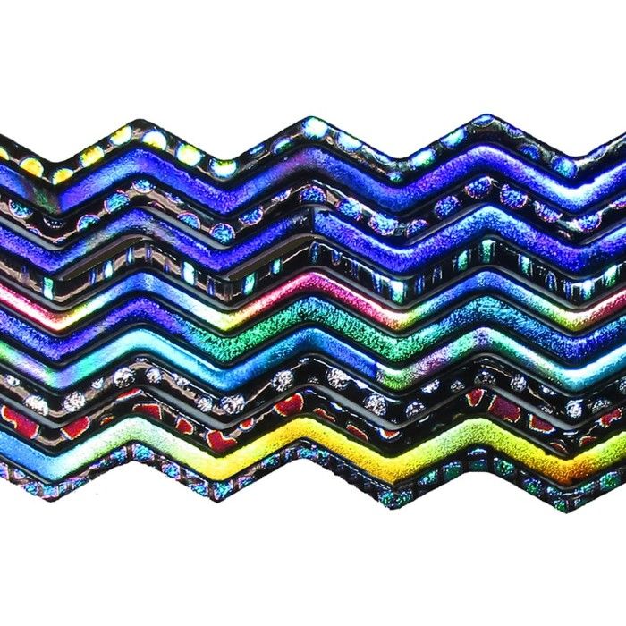 CBS Dichroic Glass Wavy Firestrips Patterns Galore 3mm 90 COE