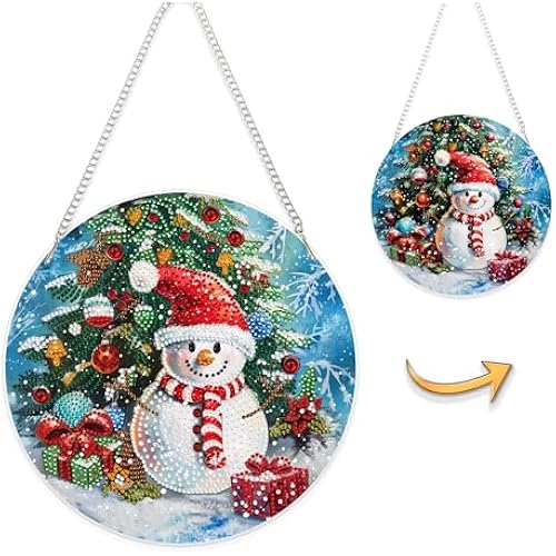 DIY Christmas Diamond Art Painting Hanging Ornament, Double Sided