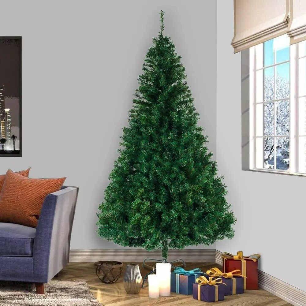 8ft Artificial Christmas Pine Tree 1454 Branches Party Holiday Decorate W/Stand