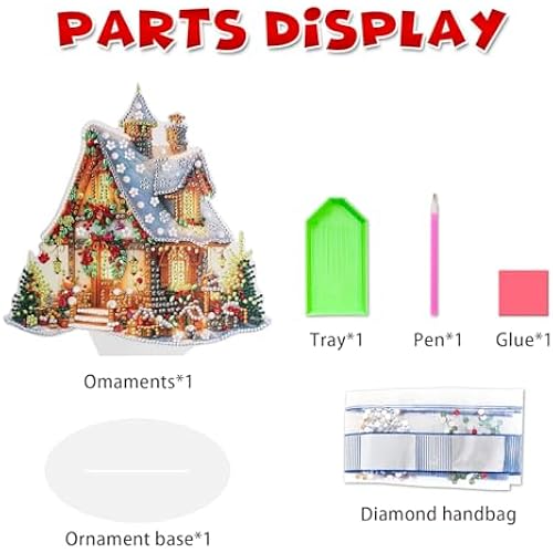 DIY Tabletop Diamond Art Painting Kit for Christmas House Great Looking Rhinestone Table Decorations DIY Diamond Desk Placement Ornament