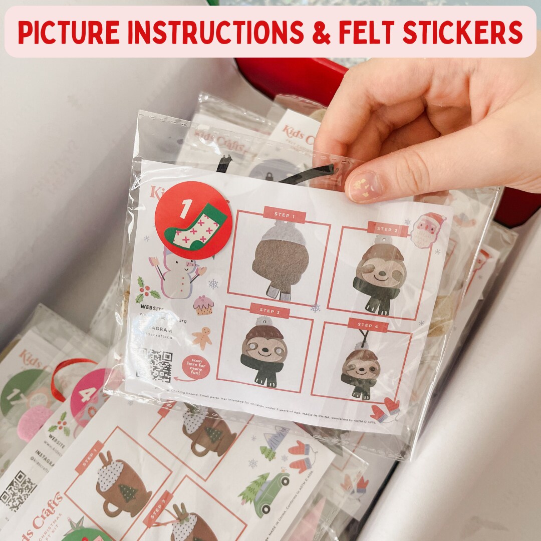 Countdown to Christmas Felt Craft Kit Advent Calendar - Kids Crafts