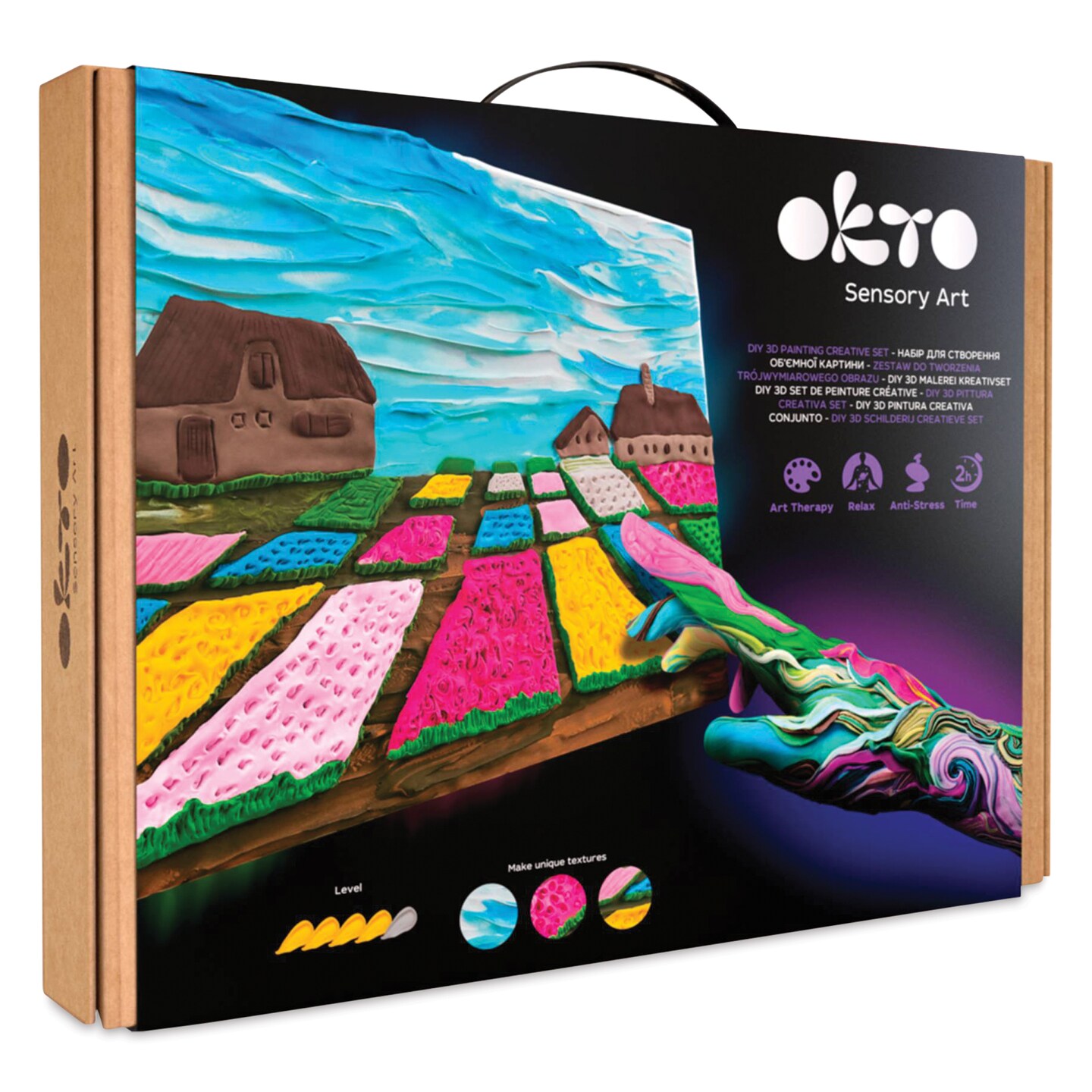 Okto Sensory Art DIY 3D Clay Painting Kit - Flower Beds