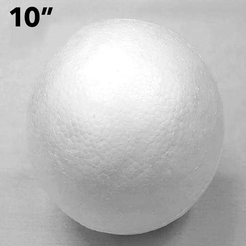 2 pcs 10" White Foam BALLS Wedding Party Art Craft DIY Decorations Supplies