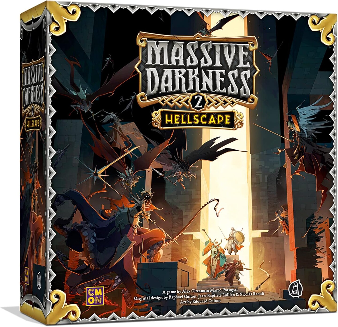 CMON Massive Darkness 2 Hellscape Board Game | Tabletop Miniatures Game | Cooperative Strategy Game for Adults and Teens | Ages 14+ | 1-6 Players | Average Playtime 60 Minutes | Made by CMON