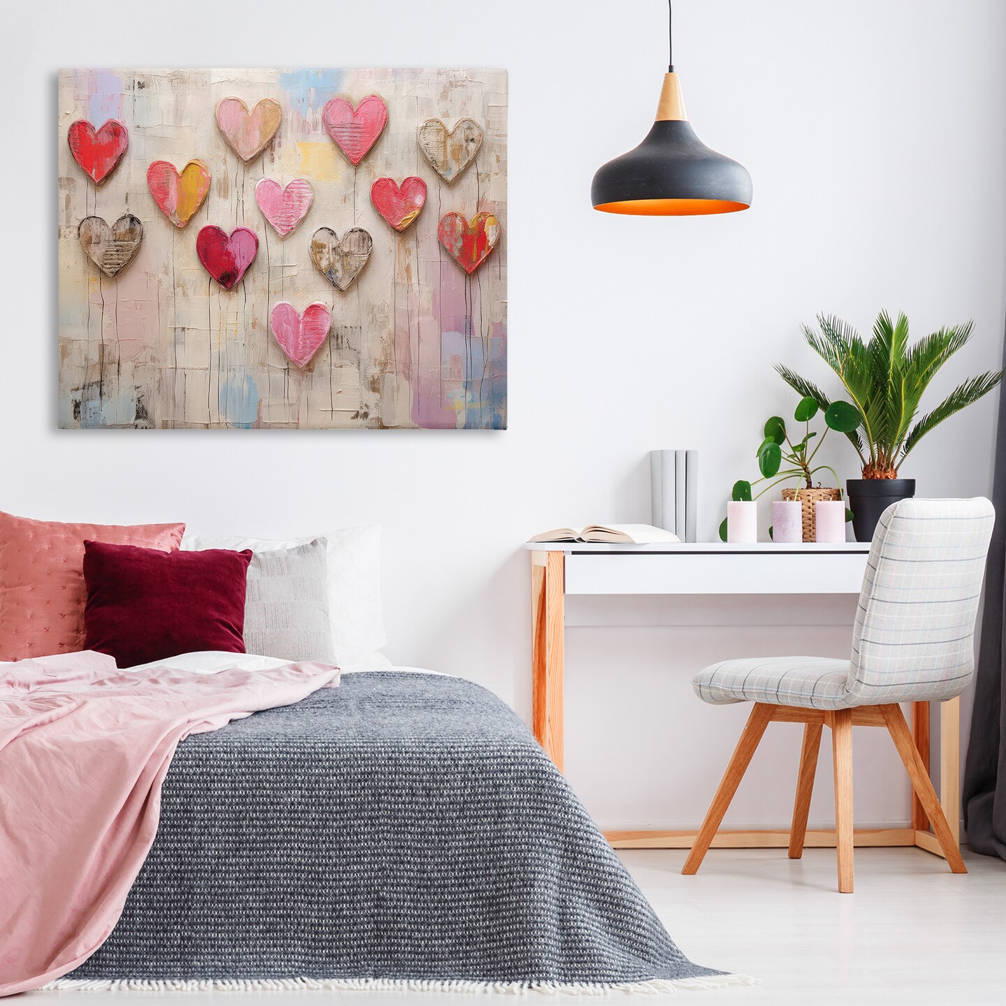 Stupell Industries Playful Love Hearts Collage Canvas Wall Art Design by LSR Design Studio