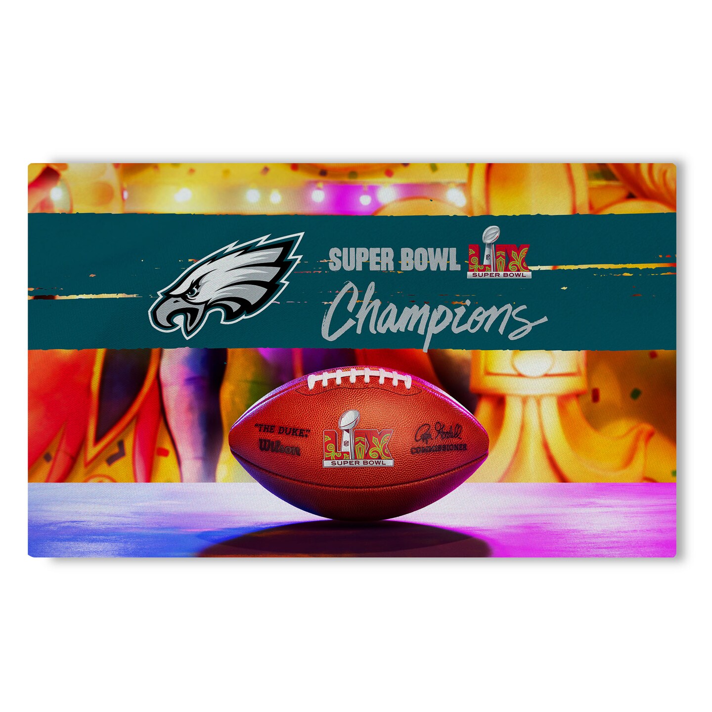 NFL Philadelphia Eagles 2025 Super Bowl LIX Parade Washable Rug 36X62 Inches
