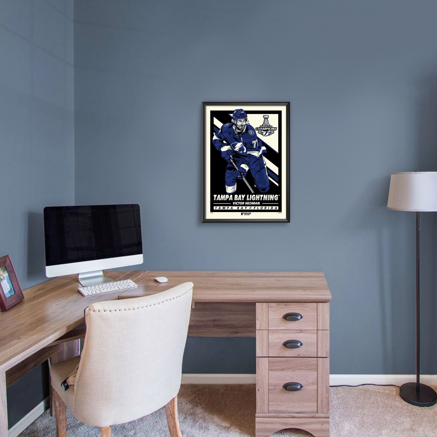 Phenom Gallery Victor Hedman Lightning 2020 Stanley Cup Champions Serigraph Print