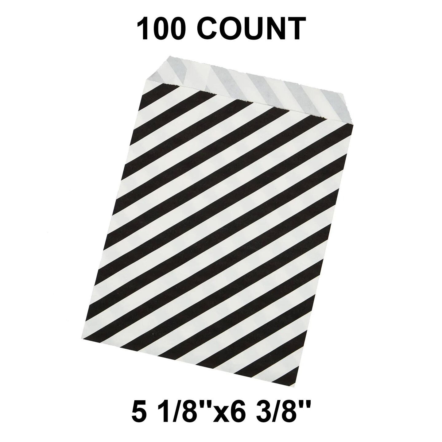 Diagonal Stripes Gift Merchandise Bags 5 1/8&#x22; x 6 3/8&#x22;