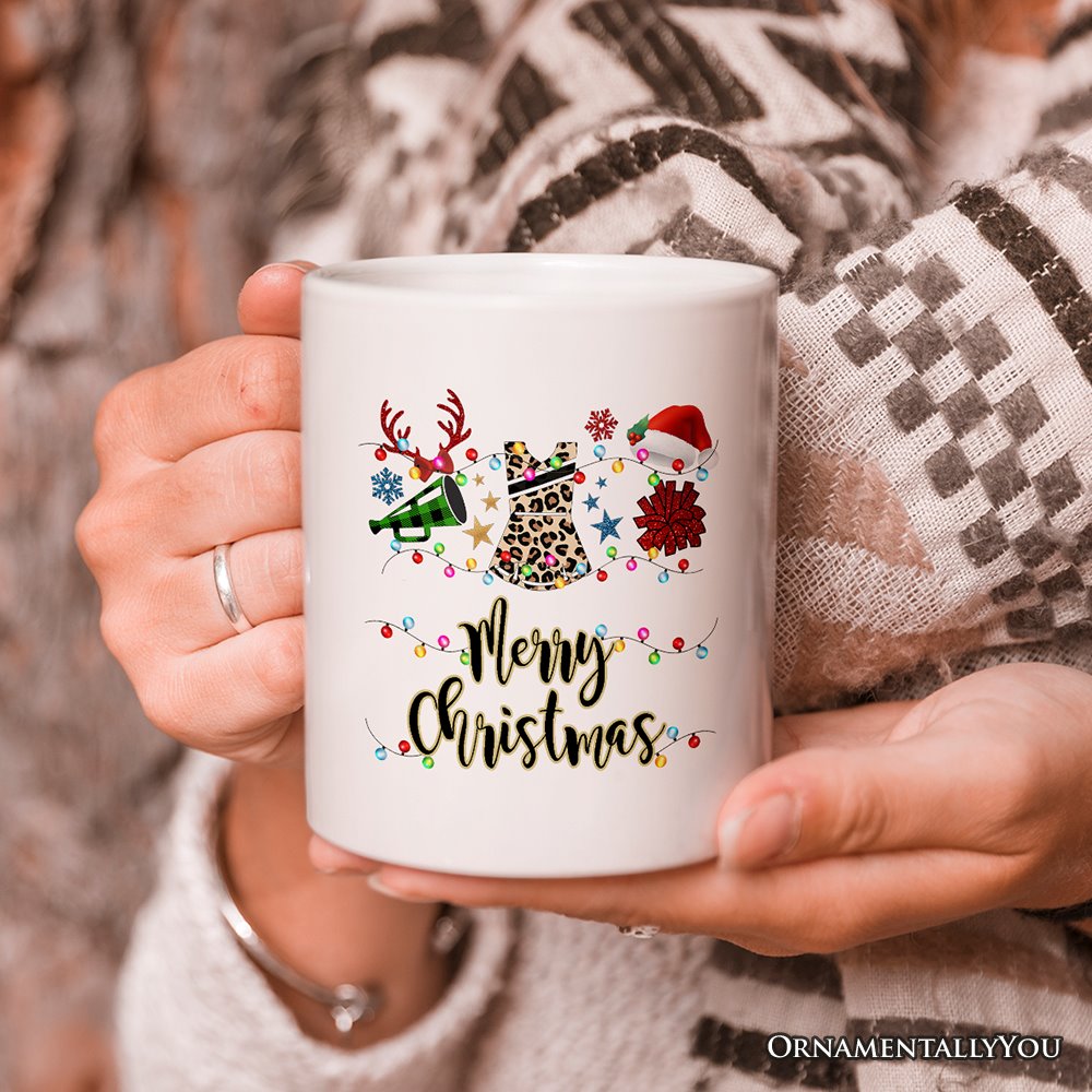 Cheerleader Buffalo Plaid Christmas, Cheer Mom Mug Gift