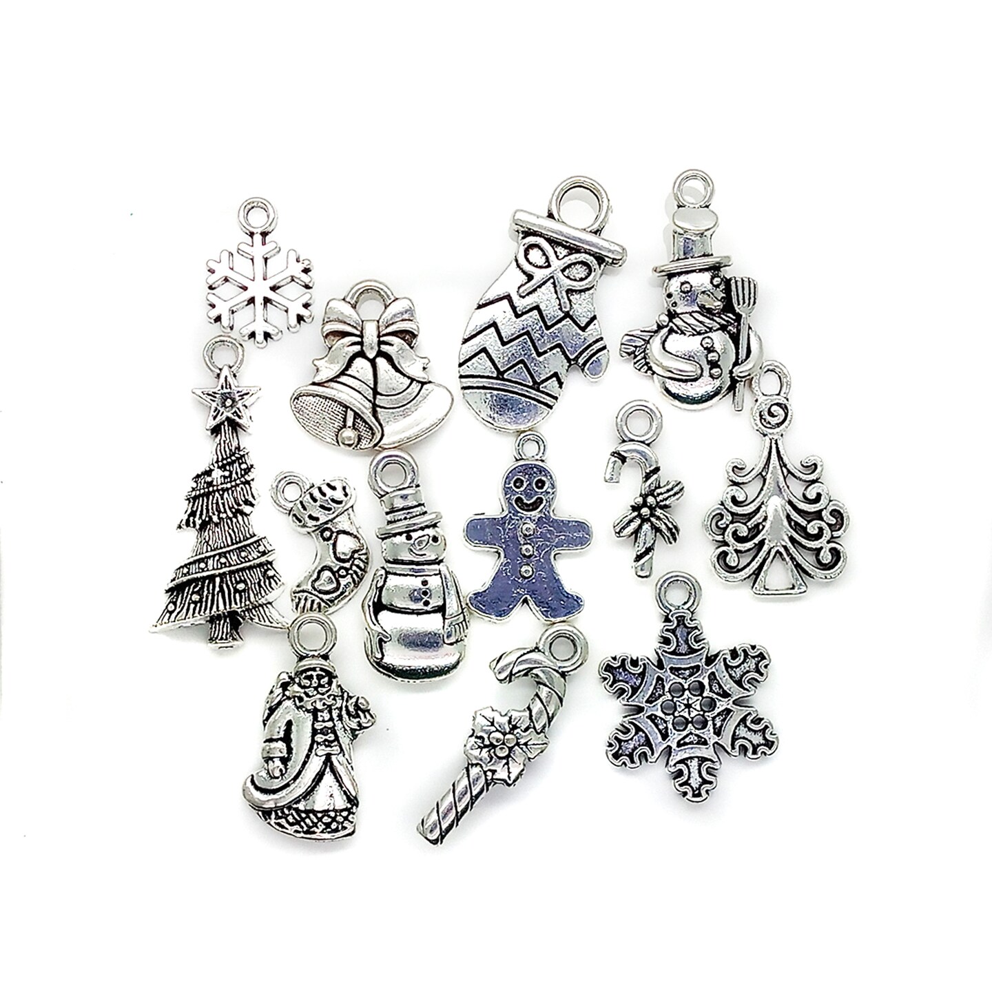 Christmas Charm Mix, 13 pieces Holiday Theme Charms, Adorabilities