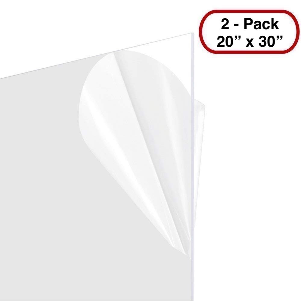 Clear Plexiglass Styrene Sheets (2-pack)