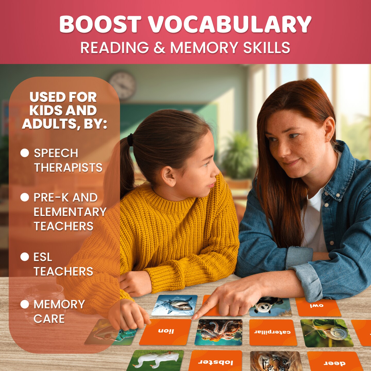 104 Animals Flash Cards Set for Speech Therapy