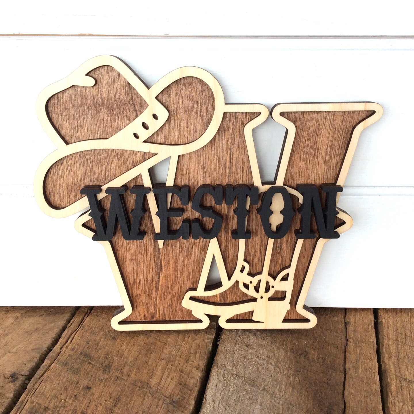 Cowboy Name Sign, Western Nursery Sign, Boys or Girls Room Wall Decor, Wall Monogram Letters