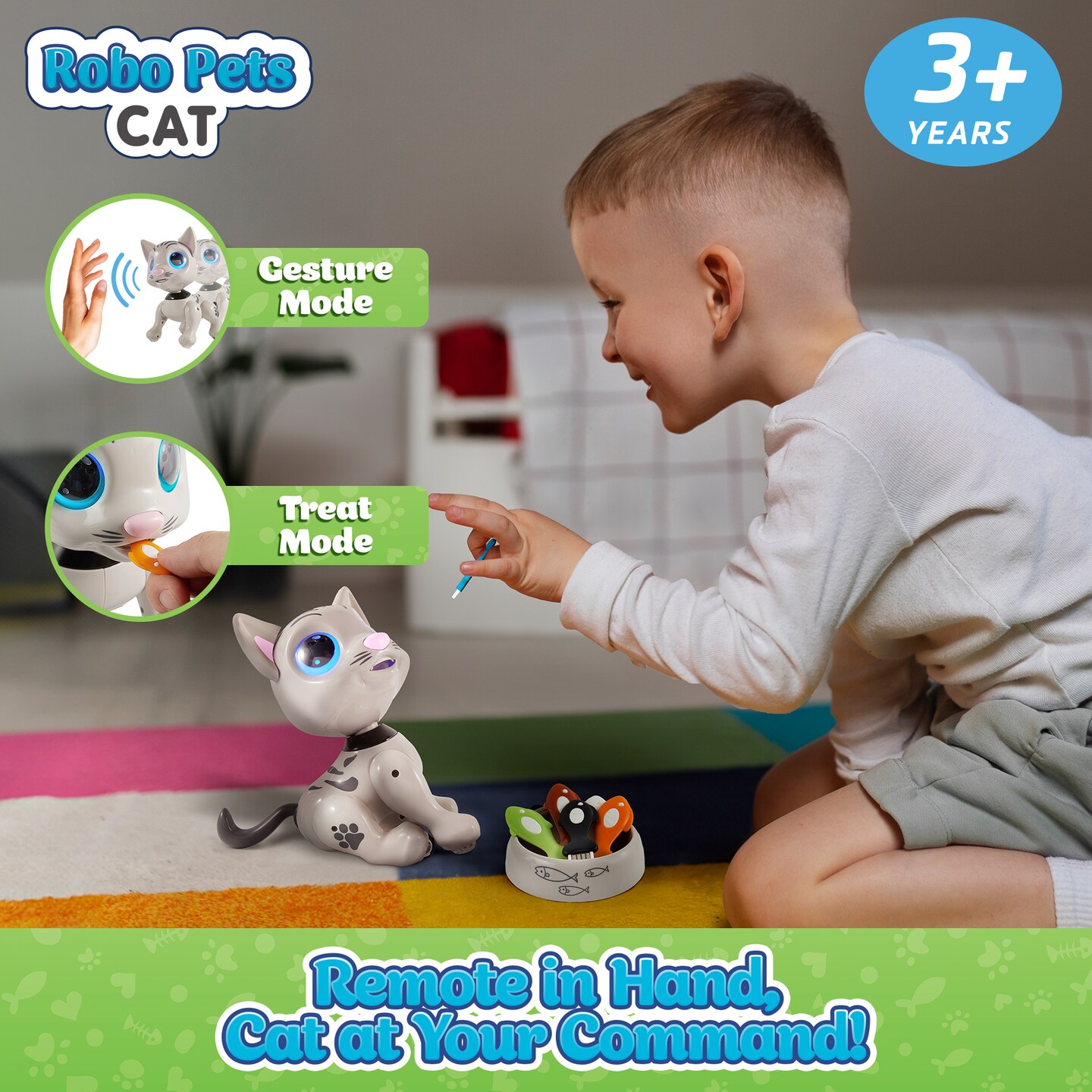 Power Your Fun Robo Pets Robot Cat - Gray