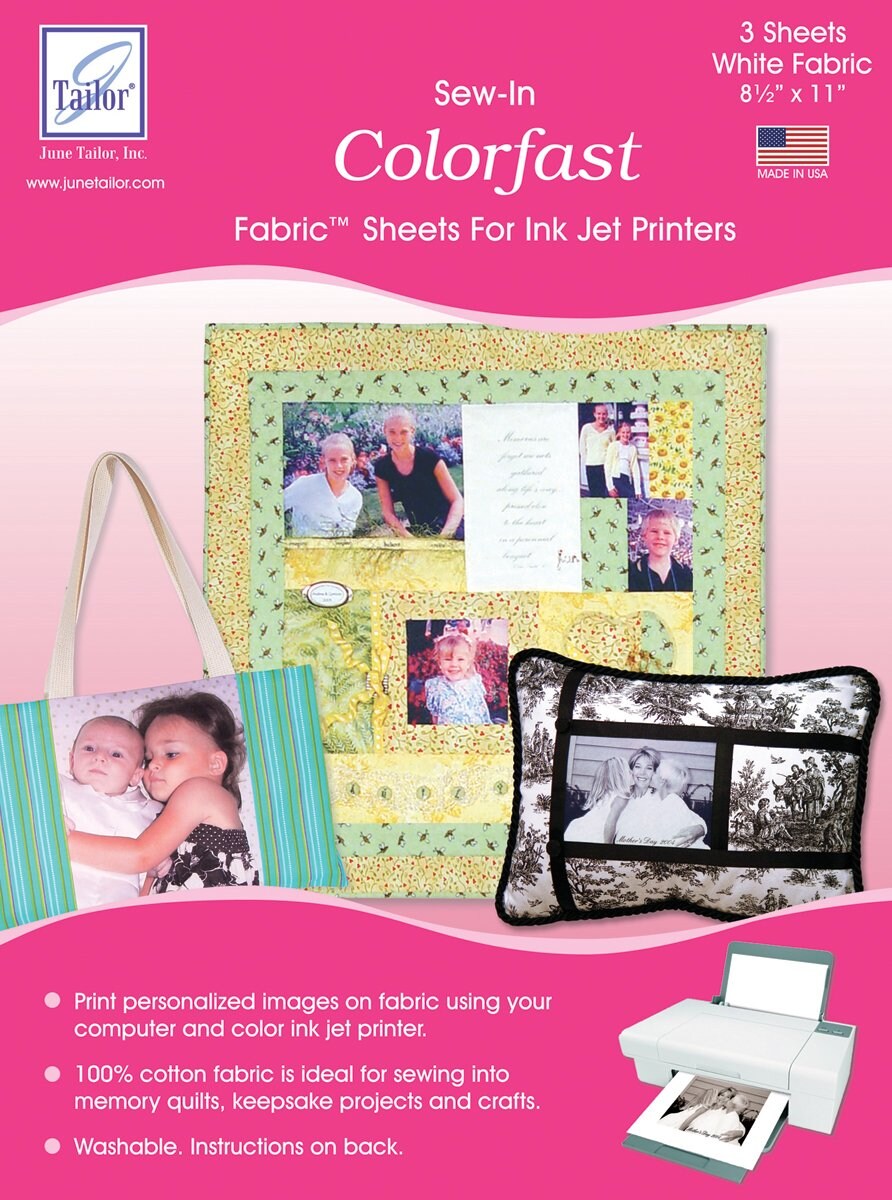 June Tailor JT950 Sew-in Ink Jet Fabric Sheets