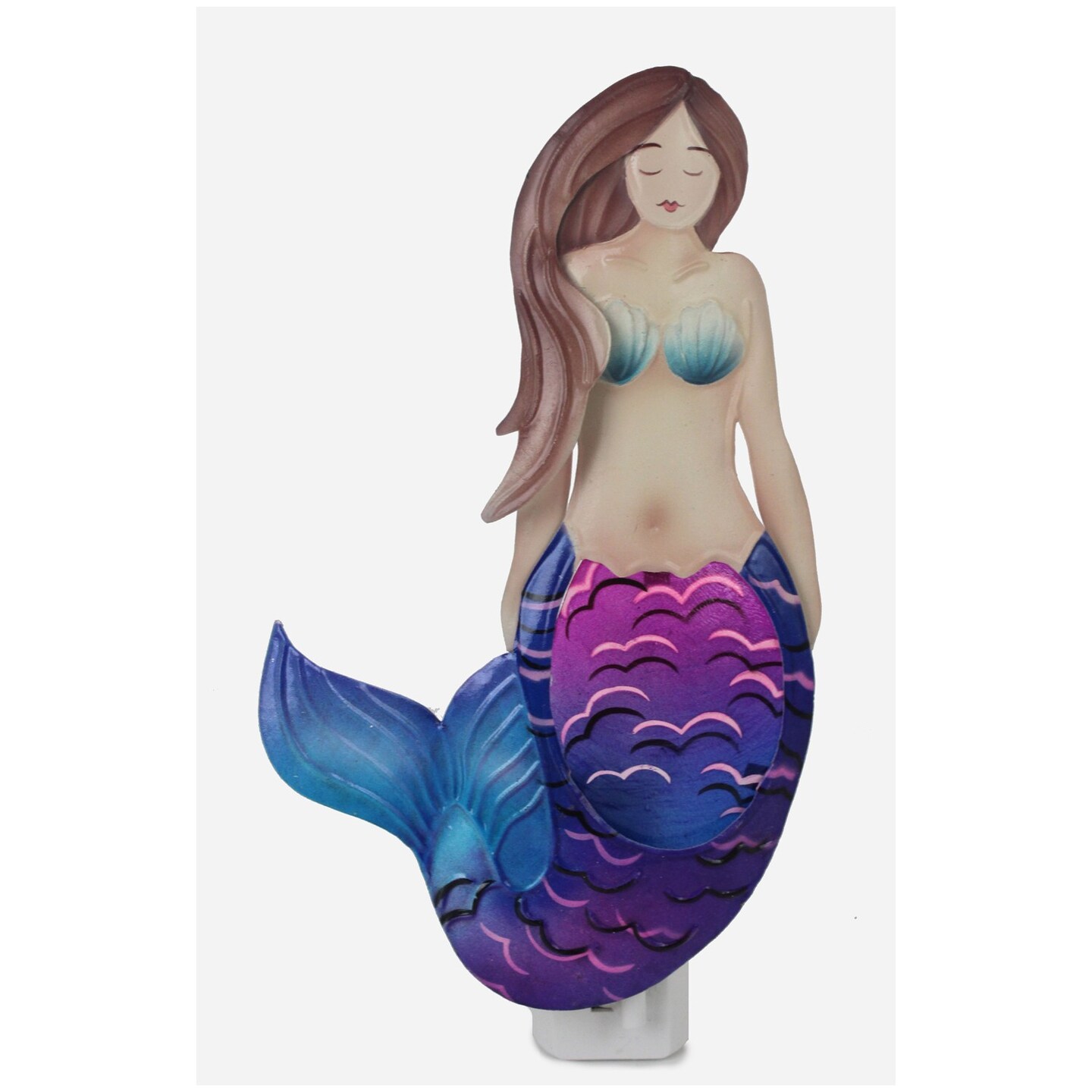 6.5&#x22; CAPIZ METAL MERMAID NIGHT LIGHT