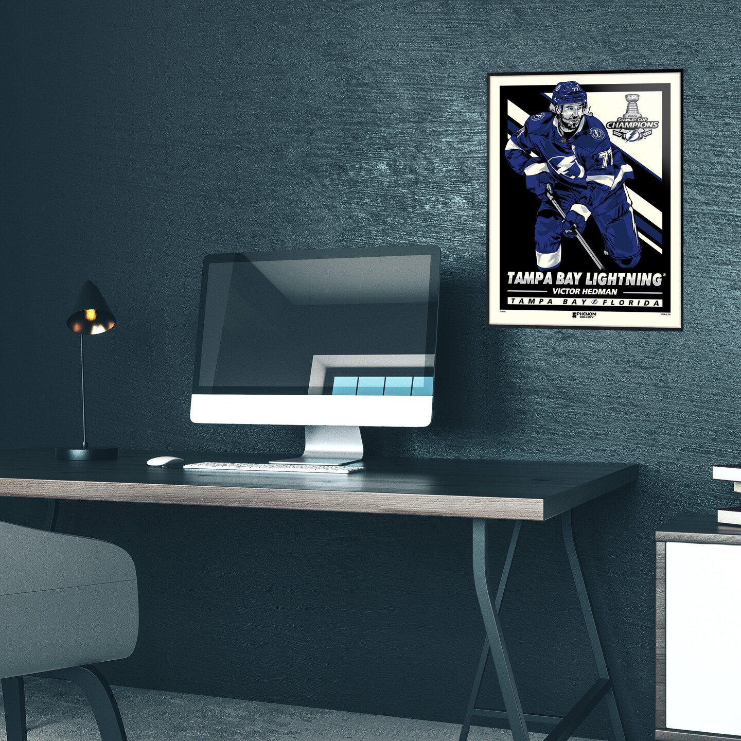 Phenom Gallery Tampa Bay Lightning &#x27;20 Stanley Cup Champions Victor Hedman Deluxe Framed Serigraph
