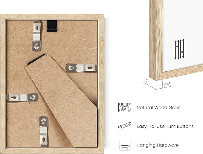 Solid Oak 4x6 Picture Frame for Wall or Tabletop Set of 3-4x6 Picture Frame Collage, Beige Gallery Wall Frame Set, 4x6 Picture Frames, Photo Frames 4x6, Wooden Picture Frames 4x6