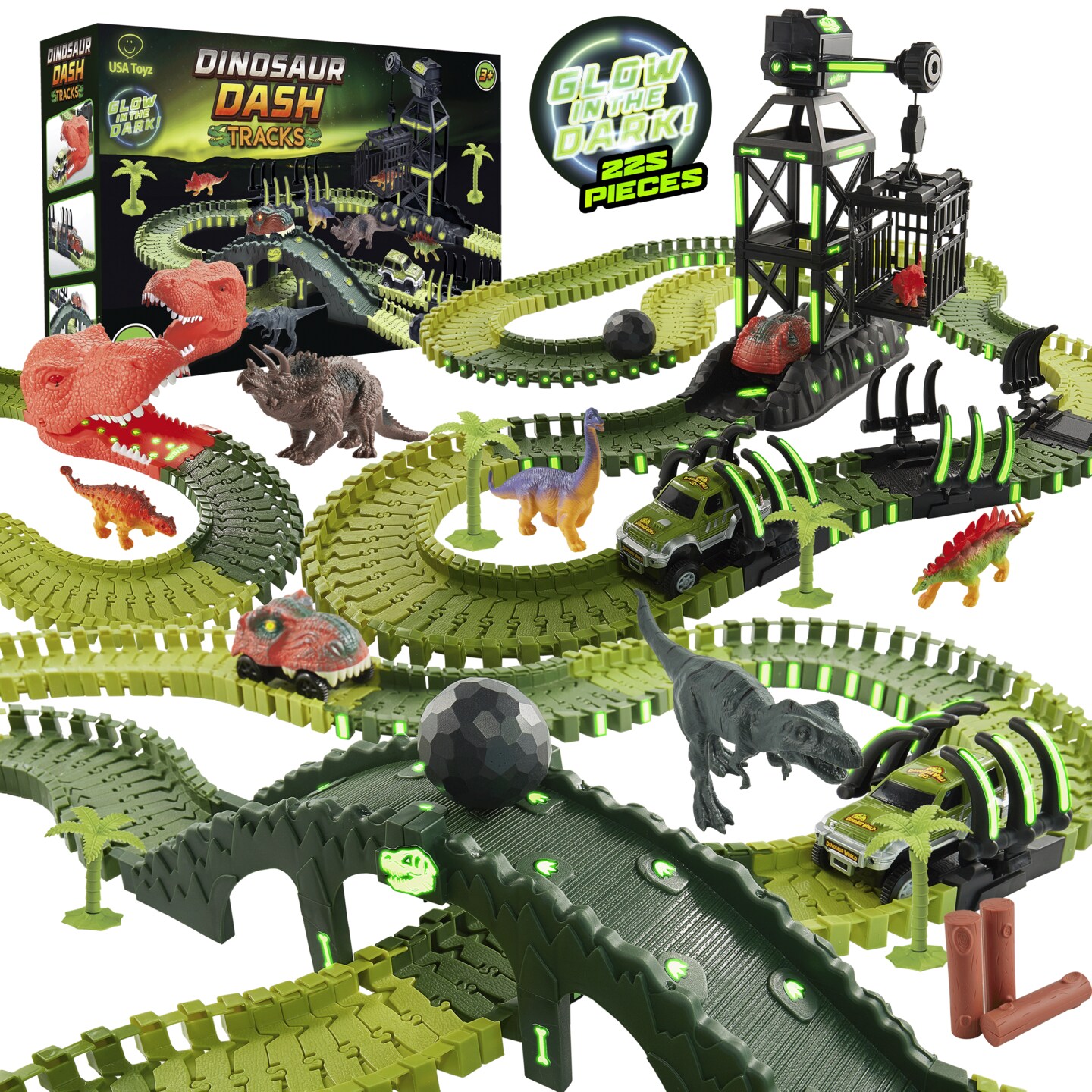 USA Toyz Dinosaur Track STEM Set Toy