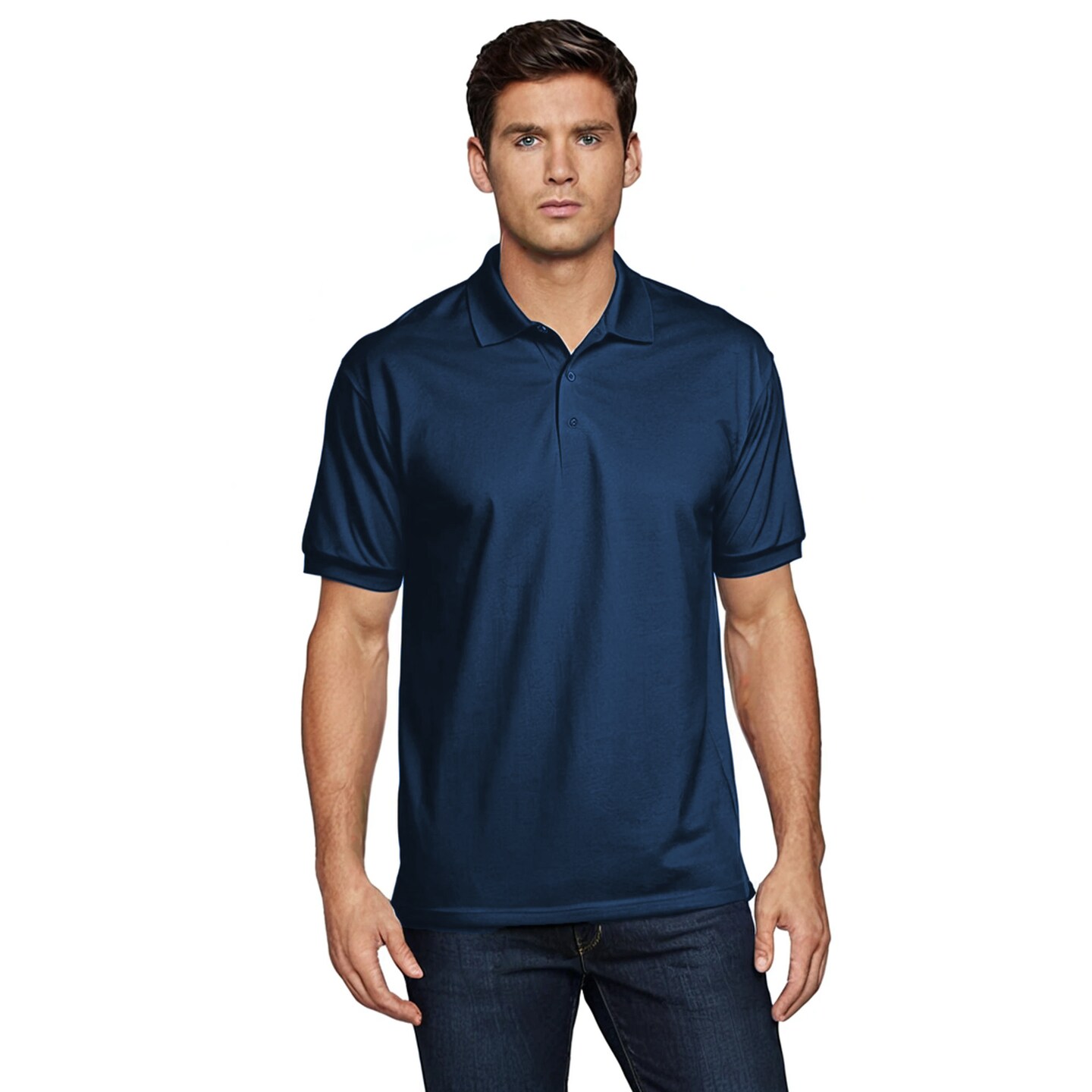Gildan Jersey Short Sleeve Polo T-Shirt for Men Mix Colour Adult Dryblend Tee