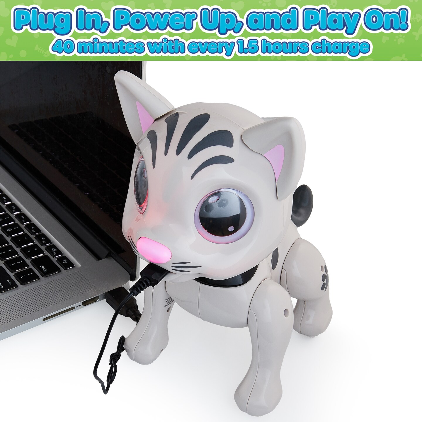 Power Your Fun Robo Pets Robot Cat - Gray