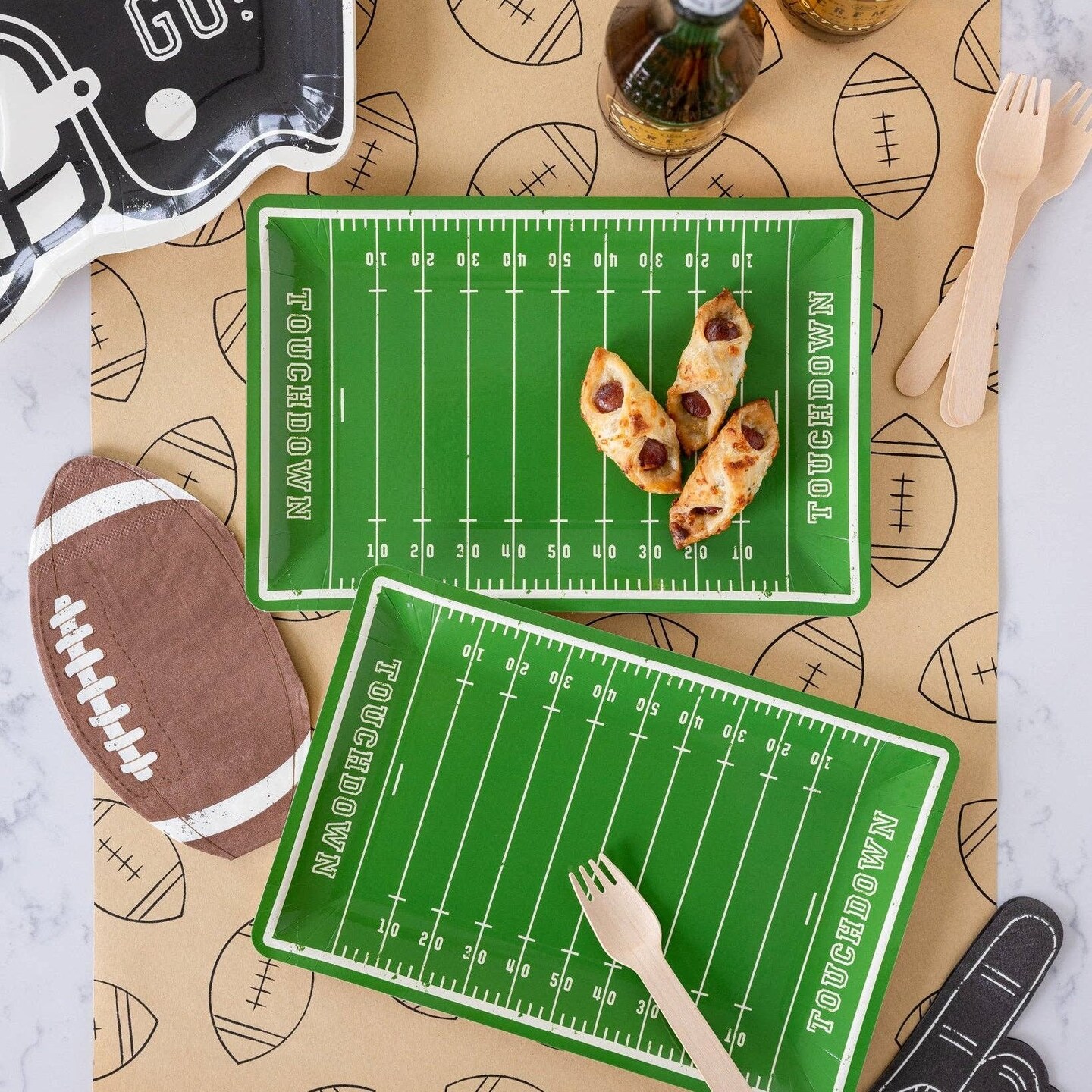 FOOTBALL KRAFT PAPER TABLE RUNNER