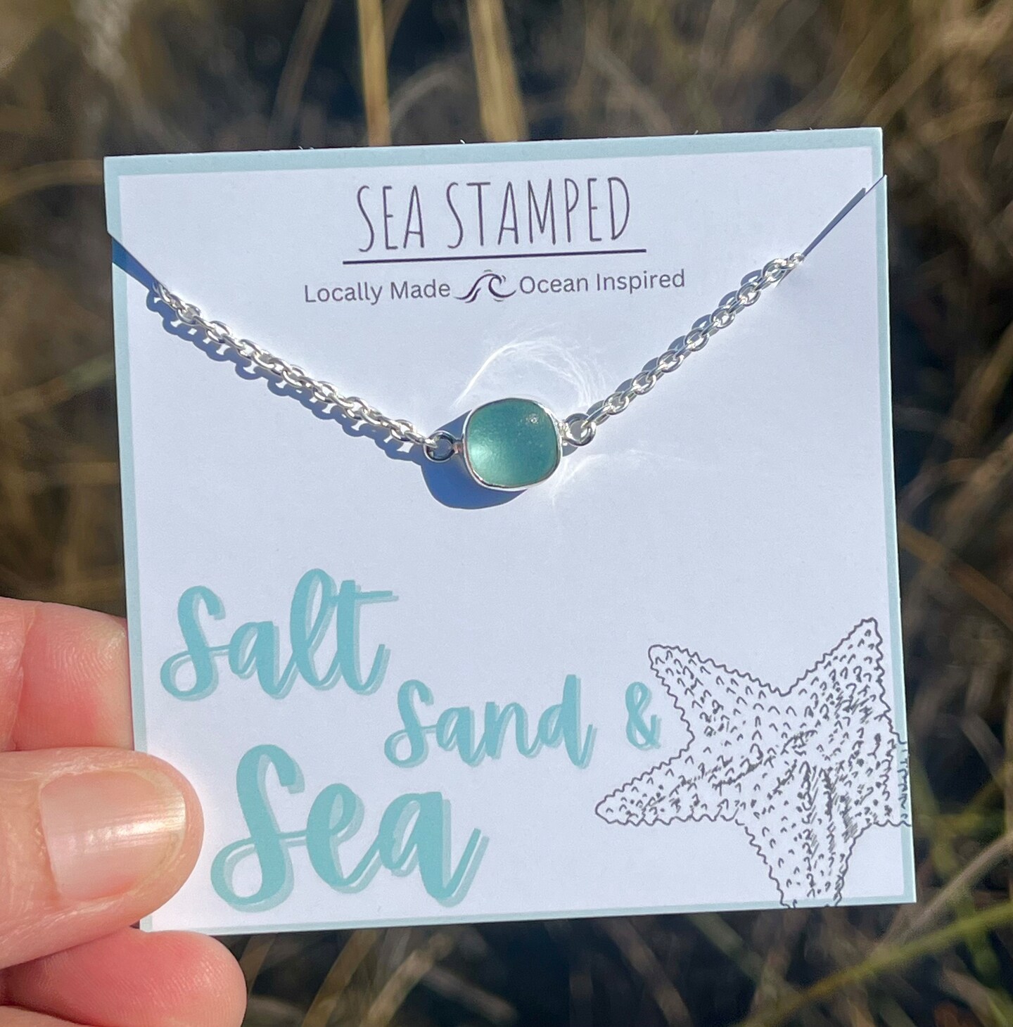 Dainty Sea Glass Bracelet Adjustable Sterling Silver Beach Glass Bracelet  Sea Glass Jewelry for Women Sea Glass Gifts Mermaid Jewelry MakerPlace by 